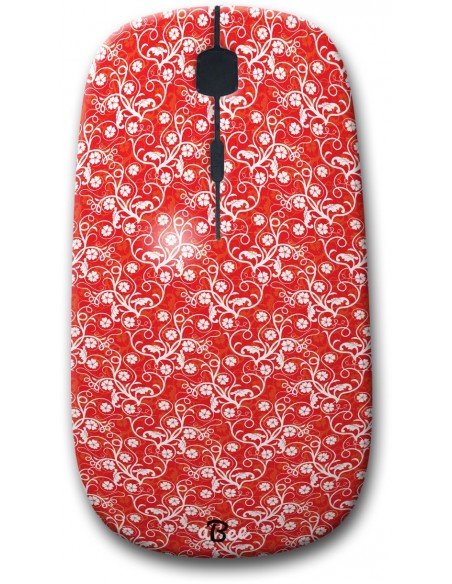 White on Red - Designer Bluetooth Wireless Mouse