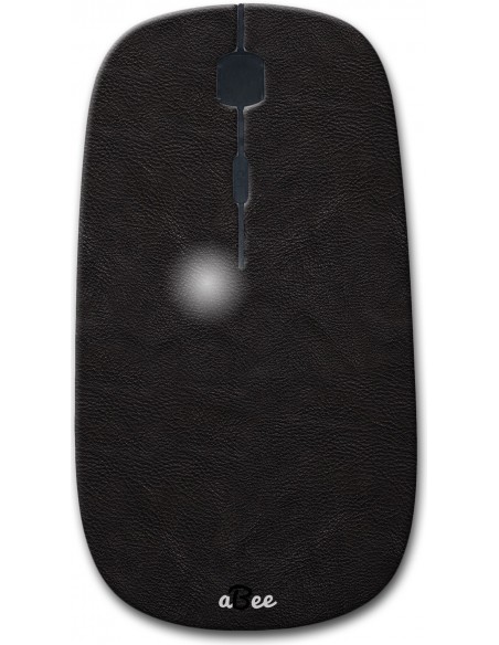 Leather(Black Color) - Designer Bluetooth Wireless Mouse