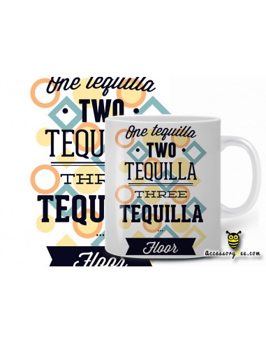 1 tequila 2 tequila 3 tequila Floor- Designer Coffee Mug