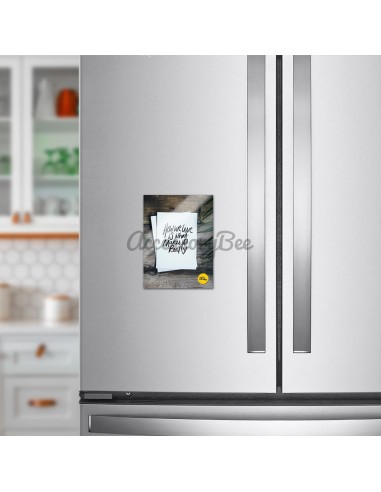 How We Live Motivational Quote - Designer Refrigerator Door Magnets - Product image
